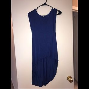 High low blue top